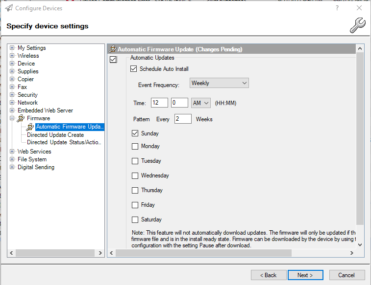 Automatic Firmware Updates for HP LaserJet printers, MFPs, and copiers.