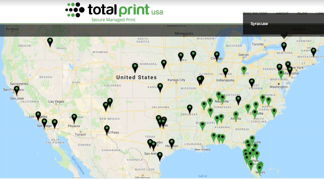 TotalPrint USA locations
